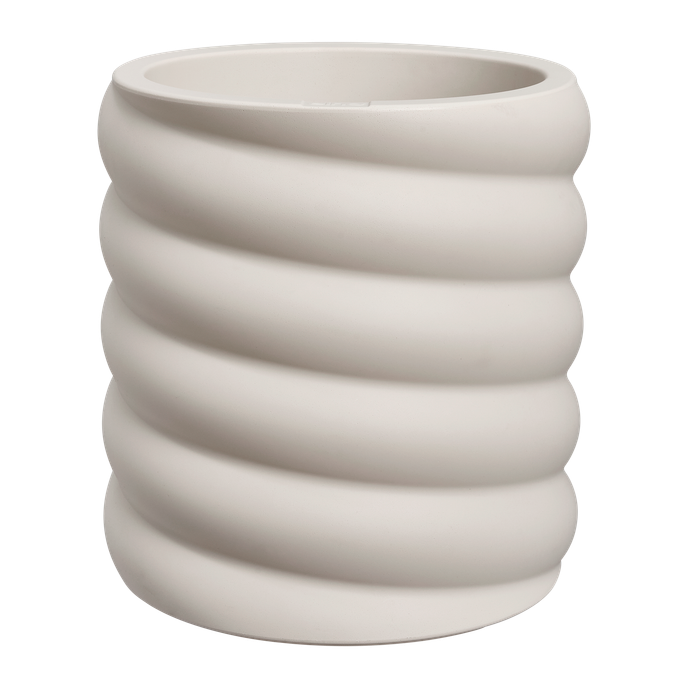 swirl 37cm linen white